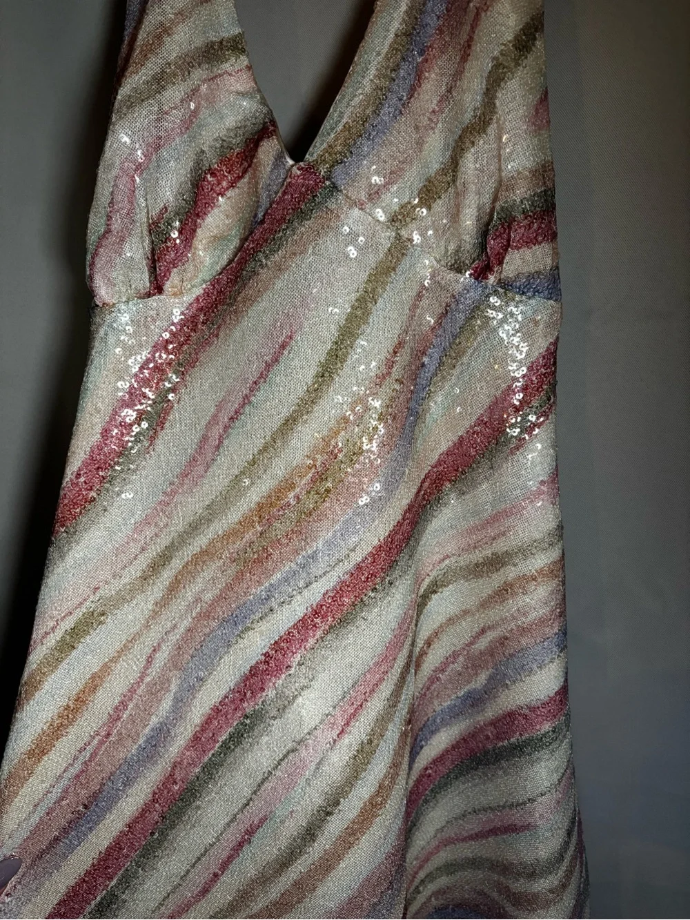 Hello Molly Pink Multi Halter Sequin Mini Dress